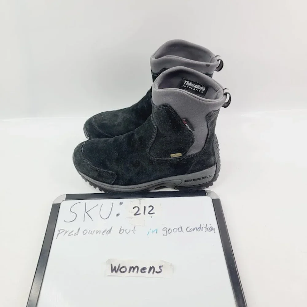 Merrell Women's Black Tundra Leather Polartec Thinsulate Winter Snow‎ Boot 6.5